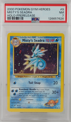 Misty's Seadra - POKEMON - Gym Heroes - #9 - Prerelease - PSA 7 - Image 1