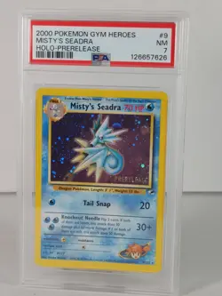 Misty's Seadra - POKEMON - Gym Heroes - #9 - Prerelease - PSA 7 - Image 2