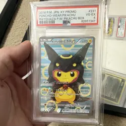 Pokemon Poncho-Wearing Pikachu Rayquaza XY-P Promo Holo 231/XY-P Japanese PSA - Image 1
