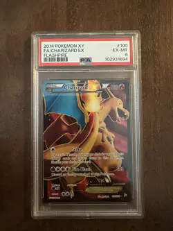 2014 Pokemon XY Flashfire Full Art Charizard EX 100/106 #100 PSA 6 - Image 1
