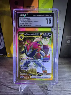 CGC 10 N's Zoroark ex Sv09: Journey Together 189/159 Hyper Rare Holo EX Pokemon - Image 2