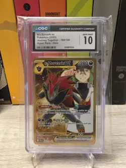CGC 10 N's Zoroark ex Sv09: Journey Together 189/159 Hyper Rare Holo EX Pokemon - Image 4