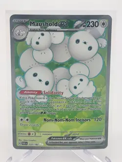 Maushold ex - 233/182 - Pokemon TCG Paradox Rift Full Art Ultra Rare Holo NM - Image 1