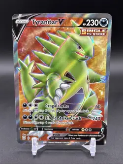 Pokemon TCG Tyranitar V (Full Art) 154/163 SWSH05: Battle Styles Ultra Rare NM - Image 1