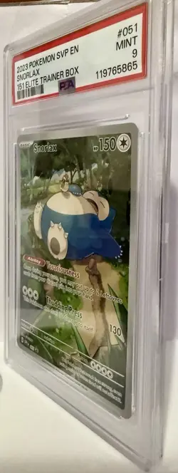 2023 Pokemon Snorlax SVP 151 ETB Promo PSA 9 Mint Black Star - Image 4