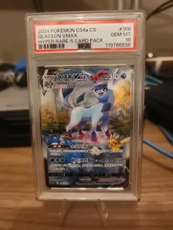 2024 Pokemon CS4a S. Chinese Hyper Rare #168 Glaceon Vmax PSA 10 GEM MINT - Image 1