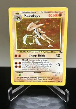 Kabutops Holo 9/62 Rare Fossil Unlimited Pokemon Card WOTC 1999 Vintage NM - Image 1