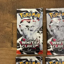 LOT OF (4) - Pokemon TCG Scarlet & Violet WHITE FLARE BOOSTER PACK(S) Sealed! - Image 2