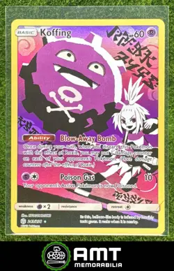 Koffing 2019 Pokemon Sun & Moon Cosmic Eclipse #243/236 Rare Secret - Image 1