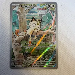 Pokemon TCG Phantasmal Flames Meowth #106/094 Illustration Rare NM - Image 3