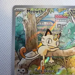 Pokemon TCG Phantasmal Flames Meowth #106/094 Illustration Rare NM - Image 4