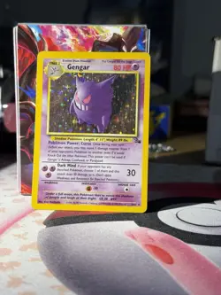 Pokemon TCG Gengar Fossil 5/62 Unlimited Holo Rare LP- Ex - Image 1