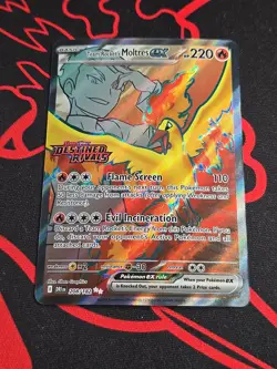 Team Rocket's Moltres ex Destined Rivals Stamp # 208/182 Holo Pokemon Full Art - Image 1