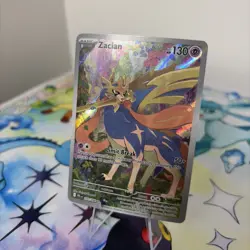 Pokemon Zacian 100/094 Me02: Phantasmal Flames Illustration Rare Holo - Image 1