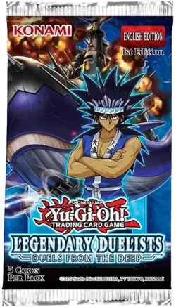 1x YuGiOh Legendary Duelists Duels From The Deep 1st First Edition Booster Pack - Image 1