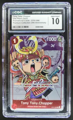 2022 ONE PIECE CCG TONY TONY CHOPPER 25TH ST01-006 CGC 10 A PT - Image 1