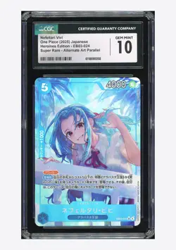One Piece CGC 10 GEM MINT Nefeltari Vivi SR Alt Art 2025 EB03-024 EB03 Japanese - Image 1