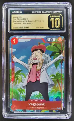 2021 ONE PIECE CCG VEGAPUNK BORDERLESS ST21-013 CGC 10 PRISTINE B PT - Image 1