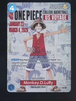 2026 One Piece EN College Basketball US Voyage #055 Monkey D Luffy - Image 1