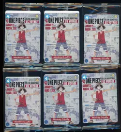 Lot of (6) One Piece EN College Basketball US Voyage #055 Monkey D Luffy Sealed - Image 1