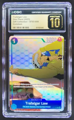2023 ONE PIECE CCG TRAFALGAR LAW GIFT COLLECTION ST03-008 CGC 10 PRISTINE B PT - Image 1