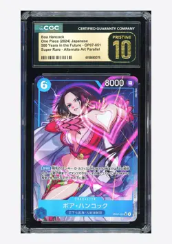 One Piece CGC 10 PRISTINE Boa Hancock SR Alt Art 2024 OP07-051 OP07 Japanese - Image 1