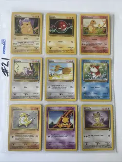 Pokemon Cards Lot 9 Non-holo Base Set 2 Common NM 1999 Vintage WOTC - Image 1