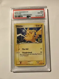 PSA 8 Pokemon EX Emerald Pikachu SDCC Comic-Con Promo Graded Card 60/106 - Image 1