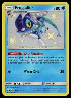 Pokemon Card - Frogadier Hidden Fates SV12/SV94 Shiny Holo Rare - Image 1