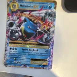 Pokemon M Blastoise EX Mega 22/108 Evolutions Ultra Rare Holo 220 HP Card - Image 1