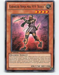 Karakuri Ninja mdl 919 "Kuick" #STOR-EN028 1st Edition Yugioh Card - Image 1