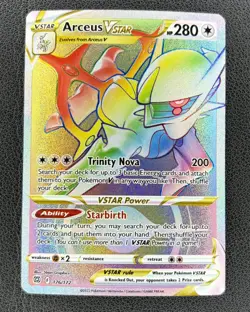 Arceus VSTAR Rainbow Brilliant Stars 176/172 Pokemon Card NM/M - Image 1