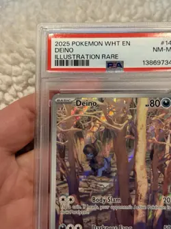 Pokemon Deino White Flare Illustration Rare Card 146/086 TCG PSA 8 - Image 2