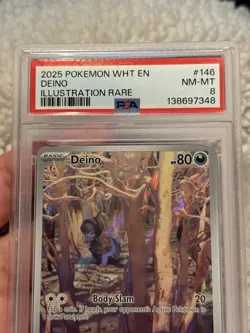 Pokemon Deino White Flare Illustration Rare Card 146/086 TCG PSA 8 - Image 3