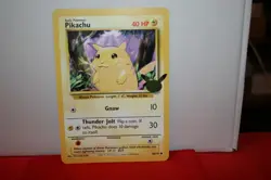 ( RARE )1995 #58/102 Giant Pikachu Pokemon card Yellow cheeks - Image 1