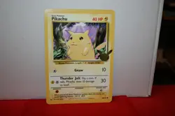 ( RARE )1995 #58/102 Giant Pikachu Pokemon card Yellow cheeks - Image 3