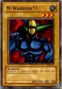 M-Warrior #1 LOB-076 Yu-Gi-Oh! Card Unlimited Moderate Play - Image 1