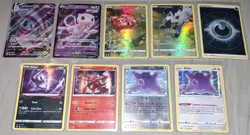 Pokemon Crown Zenith Lot Vmax Galarian Gallery 9 Cards Paras Poochyena Hatterene - Image 1