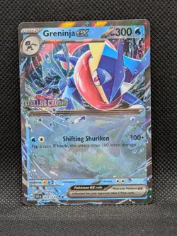 Pokemon TCG Stellar Crown Greninja EX Card 041/142 - STAMPED PROMO - Image 1