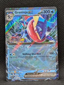 Pokemon TCG Stellar Crown Greninja EX Card 041/142 - STAMPED PROMO - Image 3