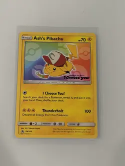Pokemon Ash's Pikachu SM108 TCG Card 2017 I Choose You Movie English Standard - Image 3
