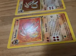 Vintage 1999 Kabutops Pokemon Cards Fossil Set Shellfish Holo 9/62 + Non-Holo R - Image 4