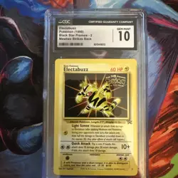 CGC 10 GEM MINT Electabuzz # 2 WB Movie WOTC Black Star PROMO Pokemon Card - Image 1