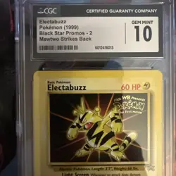 CGC 10 GEM MINT Electabuzz # 2 WB Movie WOTC Black Star PROMO Pokemon Card - Image 3