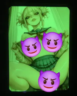 Himiko Toga My hero Academia Custom Glow In The Dark Waifu Card Fan Art 3 - Image 2