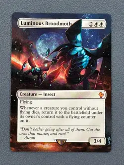 Luminous Broodmoth MTG Final Fantasy Commander Hand Painted Altered Art Jeckho - Image 1