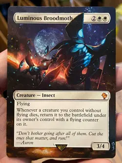 Luminous Broodmoth MTG Final Fantasy Commander Hand Painted Altered Art Jeckho - Image 2