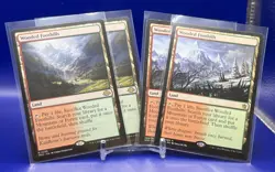 MTG 4X Wooded Foothills, Various Sets Non-Foil Play set NM/LP - Image 1