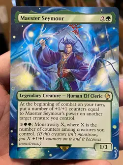 Maester Seymour MTG Final Fantasy Commander Hand Painted Full Altered Art Jeckho - Image 2