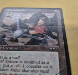 UNPLAYED SIGNED SHIELD SPHERE mtg Alliances ALAN RABINOWITZ EDH CUBE VINTAGE - Image 3